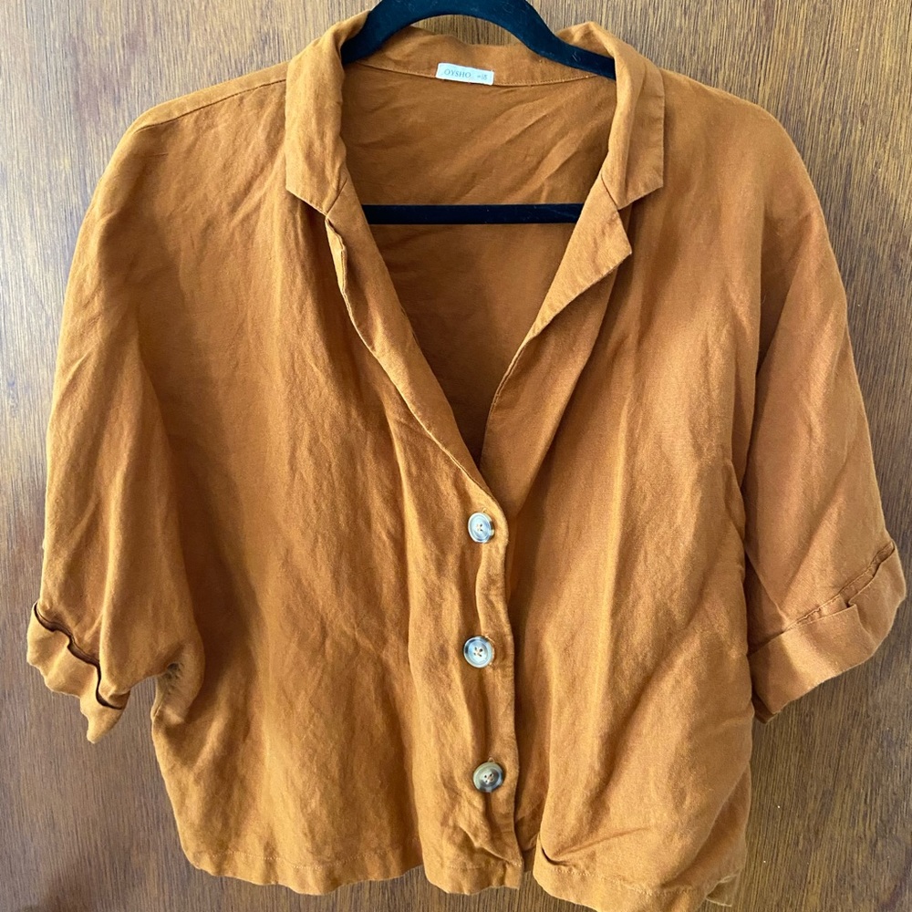 Burnt orange Oysho top